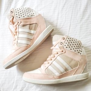 ADIDAS NEO WEDGE SNEAKER SHOES PINK